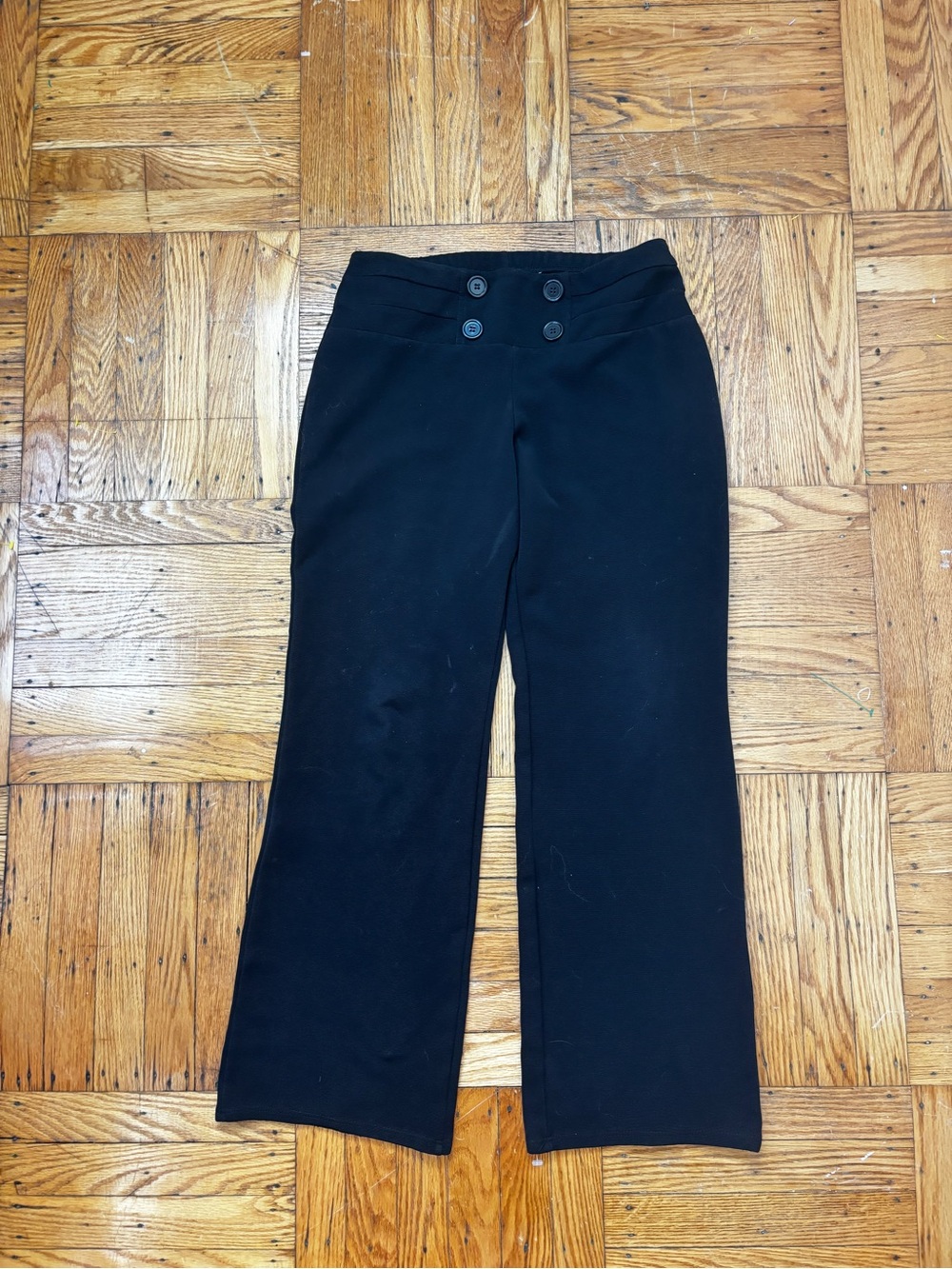 Black Sailor Button Trousers
